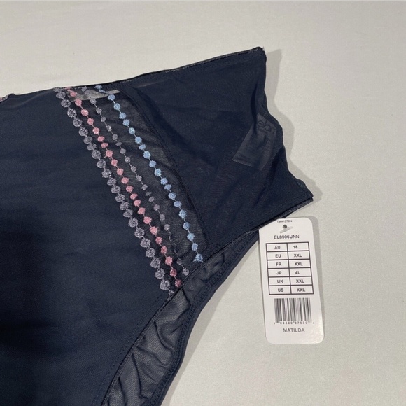 NWT Elomi [ XXL ] Matilda Embellished Briefs in Unicorn‎ Blue/Grey - Picture 6 of 11